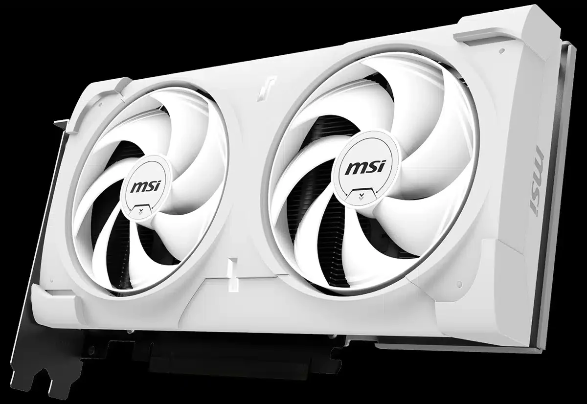 Видеокарта MSI GeForce RTX 5060 Ti 16G VENTUS 2X WHITE PLUS (PCI-E 5.0, 16GB GDDR7 / 128-bit, Boost 2617 MHz, 3× DisplayPort 2.1b, Dual Fan)