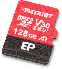 Micro Secure Digital Card (Trans Flash) 128GB HC10 PATRIOT EP SERIES V30 A1 UHS-I 3.0 90MB/s