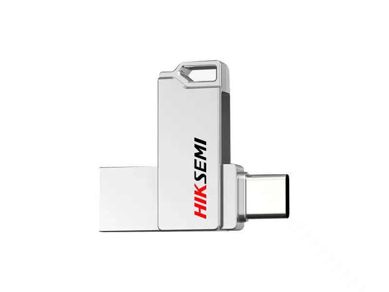 USB Flash HIKVISION HIKSEMI 64GB E327C Silver USB 3.2 TypeA & TypeC, Read up: 150 Mb/s, Write up:45 Mb/s