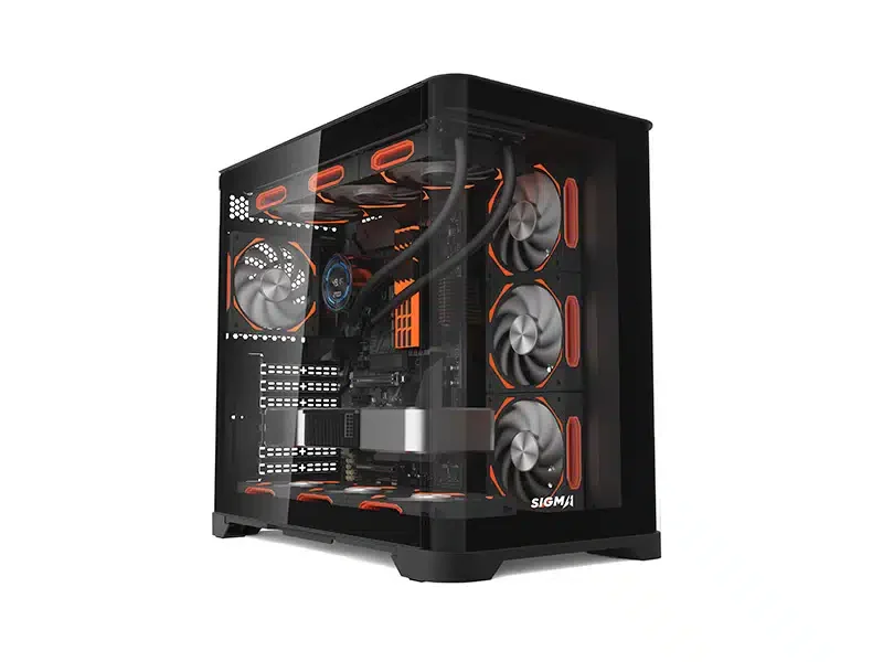 Корпус SIGMA SX-420B Black (ATX, 1xUSB 3.0, 2xUSB 2.0, Audio, 3x2.5" SSD, 1x3.5" HDD, 453×280×430mm) БЕЗ ВЕНТИЛЯТОРОВ В КОМПЛЕКТЕ