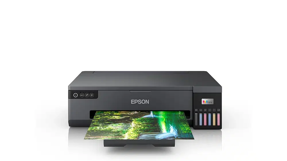 Принтер цветной струйный Epson L18050 (Printer, A3+, 22ppm, 5760×1440 dpi, USB, Wi-Fi, картриджи 108 BK/C/M/Y/Lc/Lm), чёрный
