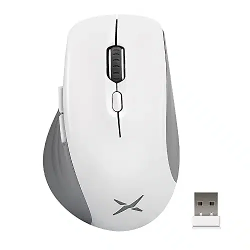 Мышь беспроводная+проводная эргономичная игровая Delux M729DB USB, оптическая, Bluetooth, DPI:max16000, 6программируемых кнопок, RGB, бело-серый
