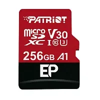 Micro Secure Digital Card (Trans Flash) 256GB HC10 PATRIOT EP SERIES V30 A1 UHS-I 3.0 90MB/s