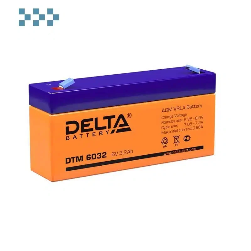 Аккумулятор Delta DTM 6032 6V 3.2Ah (134*34*67mm)
