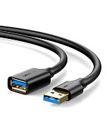 Кабель удлинитель UGREEN US129 (USB3.0 папа-мама, 3м), чёрный 30127