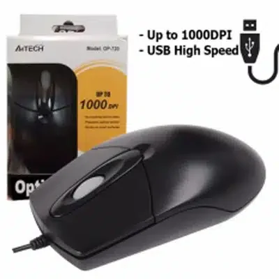 A4TECH OP-720 OPTICAL MOUSE USB BLACK