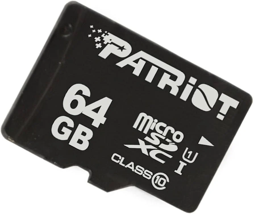Micro Secure Digital Card (Trans Flash) 64GB HC10 PATRIOT LX SERIES UHS-I 3.0 80MB/s