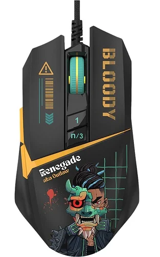 A4TECH BLOODY SAVAGE IMPACT W63 MAX RENEGADE MIDNIGHT GAMING MOUSE 12000CPI RGB BLACK USB