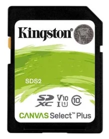 Secure Digital SDXC CL10 64GB KINGSTON Canvas Select Plus G3 100R C10 UHS-I U1 V10