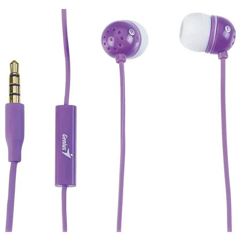 Наушники с микрофоном Genius HS-M210 mobile headset, in-line controller, mic, 4-pin 3.5mm plug