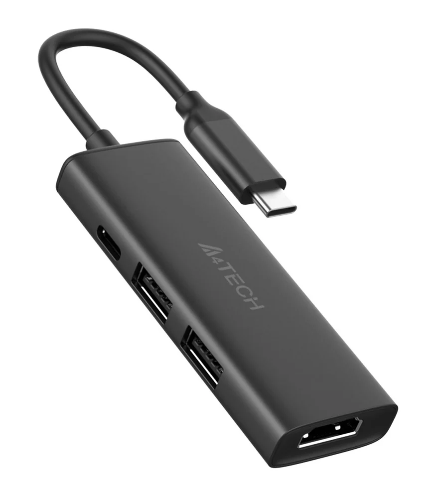 A4TECH DST-80C 4-IN-1 DOCK USB-C (USB-C Power,USB-C,USB3.0,USB2.0, 4K HDMI@30Hz, TF, SD, LAN)