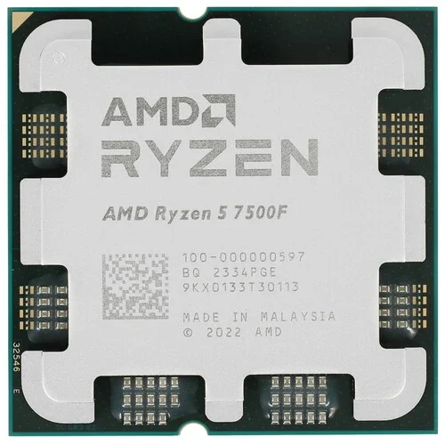 CPU AM5 AMD RYZEN 5 7500F 4.2-5.0GHz,32MB Cache L3, 6Cores + 12Threads,Tray, Raphael