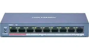HUB Switch HIKVISION DS-3E0109P-E 8x10/100Mbps PoE,1x100Mbpc,PoE budget 123W Metal