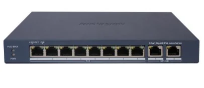 HUB Switch HIKVISION DS-3E1510P-EI/M SMART 8x1000Mbps PoE,2x1000Mbps,PoE budget:60W Metal