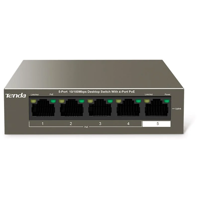 HUB Switch Tenda TEF1106P-4-63W 4-port PoE 10/100Mbps + 2-port 10/100Mbps Steelcase