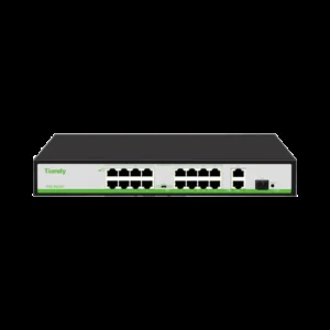 HUB Switch TIANDY TC-P3S019 Spec:H/1621/AT/180 16x10/100MbpsPoE,2x1000Mbpc,1SFP,PoE budget:180W