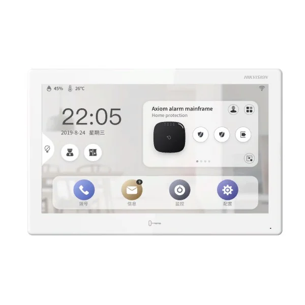 IP монитор видеодомофона HIKVISION DS-KH9310-WTE1 7"(STD) Touch-Screen,Android,PoE,WiFi,WHITE
