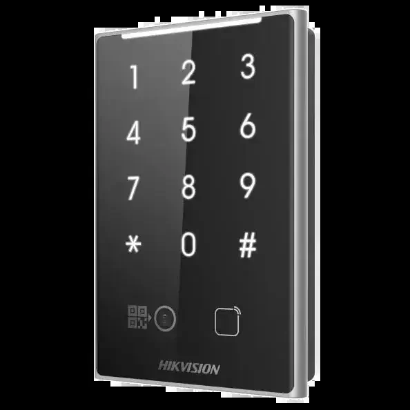 Считыватель с сенсорной клавиатурой HIKVISION DS-K1109DKB(STD)Mifare,Bluetooth,пластик, IP65