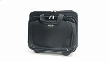 Сумка-чемодан для ноутбука GENIUS G-C1580 Briefcase Черная 14"-15" Вместительная, Двойная молния. Два отделения. Внешний карман на молнии. Ручки из искусственной кожи для транспортировки, выдвижная ручка, колеса.