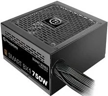 Блок питания 750W Thermaltake, Smart BX1, ATX, 80 Plus Bronze, APFC, 20+4 pin, 4+4pin, 9*Sata, 6*Molex, 1*FDD, 4*PCI-E 6+2 pin, Вентилятор 12 см, Кабель питания, Чёрный [PS-SPD-0750NNSABE-1]