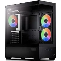 Корпус Aerocool P500D-G-BK-v1, ATX/micro ATX/mini-ITX,USB3.0,USB-C,HD-Audio+Mic,Кулер 12см,Высота CPU кулер до165мм,VGA до 418мм,1x3.5”/2x2.5,212x470x420 мм,Без Б/П,Чёрный,Included ARGB 3x120mm