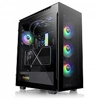 Корпус Thermaltake Divider 500 TG ARGB/Black CA-1T4-00M1WN-01, 3mm Tempered Glass x 4, ATX/Micro ATX/Mini ITX USB2x3.0+1xTypeC, HD-Audio, Высота CPU куллера до 170мм, VGA до 390мм, 530x230x466мм, Без Б/П, Черный