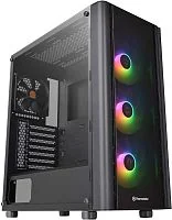 Корпус Thermaltake H350 TG RGB/Black 1CA-1R9-00M1WN-00, 4mm Tempered Glass x1(Left), ATX/Micro ATX/Mini ITX USB2x3.0+1xTypeC, HD-Audio, Высота CPU куллера до 200мм, VGA до 300мм, 442x210x480мм, Без Б/П, Черный