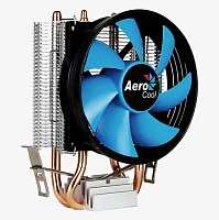 Кулер для процессора Aerocool Verkho 2 Intel 1700/1200/115X/775/AM5/AM4/AM3+/AM3/AM2+/AM2/FM2/FM1, 110W, 90мм, 800-2000 об/мин, 15-25 дБA, 4pin, 2 теплотрубки, 90 x 25 мм, Чёрный