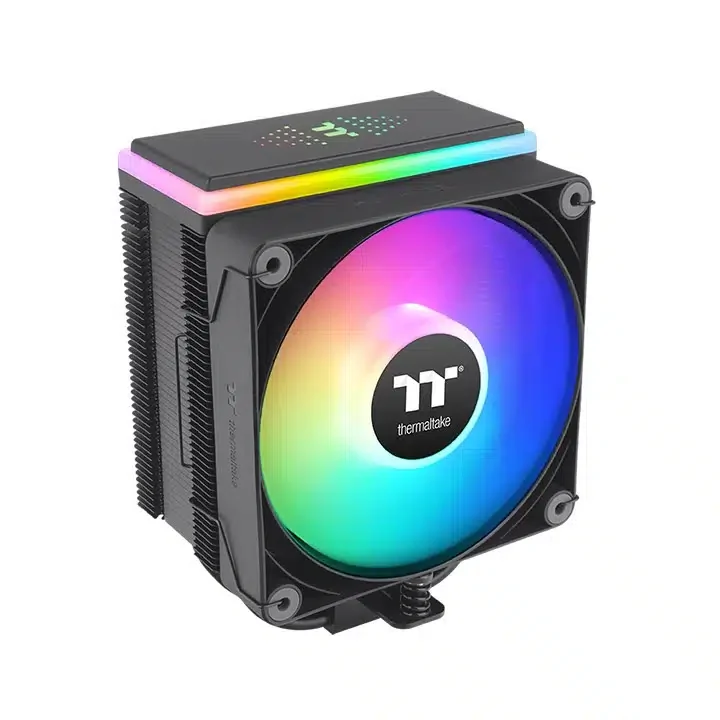 Кулер для процессора Thermaltake ASTRIA 400 ARGB CPU Intel LGA 2066, 201, 1851, 1700,1200,1156,115x и AMD AM5, AM5,TDP 230W,120мм вентилятор,500-1800 об.мин, 4pin,65 CFM,26.8 dB(A),124x94x160мм, 6 теплотрубок, Серебристый [CL-P120-CA12SW-A]