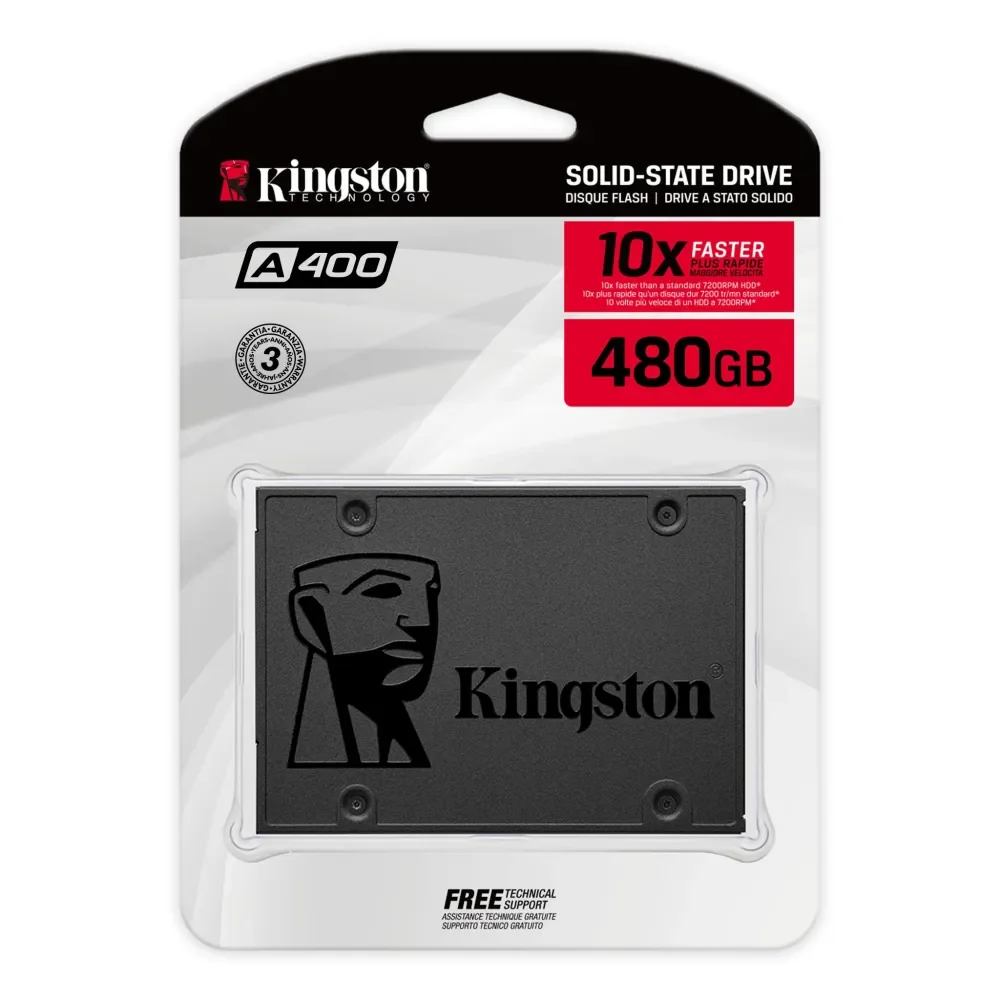 Твердотельный накопитель SSD 480GB Kingston A400 SATAIII 2.5" Read/Write up 500/350MB/s [SA400S37/480G]