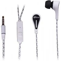 Наушники с микрофоном RITMIX RH-115M White Luminous, Внутриканальные, Single Jack, 20Hz-20kHz, 92dB/-32dB, Длина кабеля 1,2м, Белый