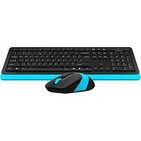 Беспроводная клавиатура + мышь A4Tech Fstyler FG1010 (FG10+FGK10), мембранная, 104btns, 2000dpi, 4btns, USB, синий
