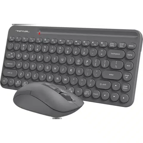 Беспроводная клавиатура+мышь A4tech Fstyler FG3200 Air 2 Grey мембранная, 86 клв, ANSI, оптическая, светодиодная, 1200 dpi, 15м, адаптер Type-C, USB ресивер