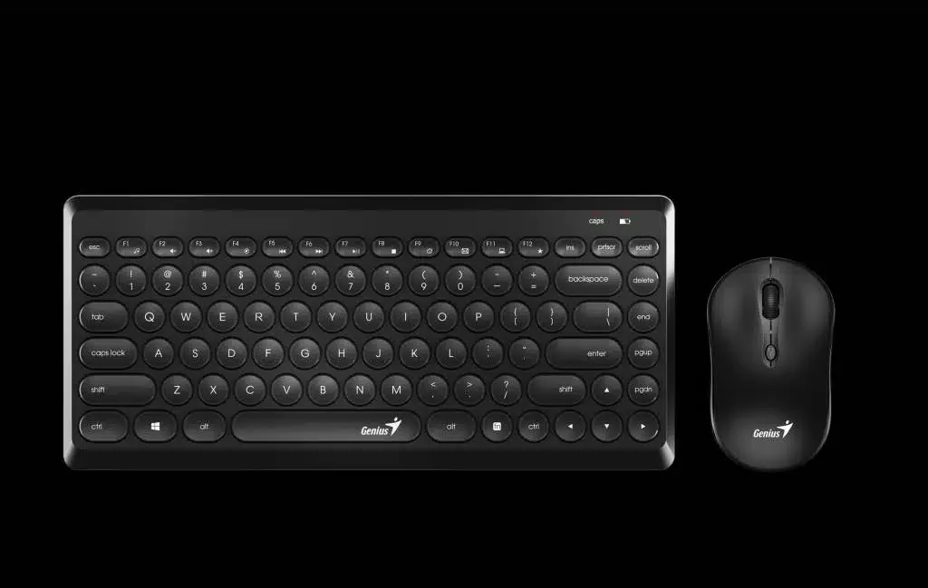 Клавиатура + мышь беспроводная Genius LuxeMate Q8000, мембранная, 107btns, 1600dpi, 3btns, Черный