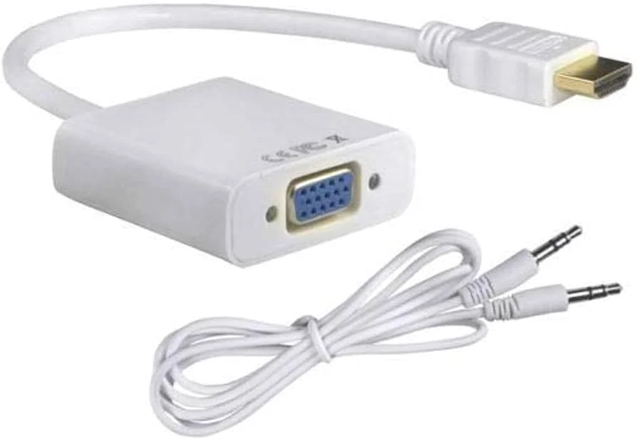 Конвертер-адаптер HDMI Male to VGA Female Converter Adapter Cable(White 1080P PC DVD HDTV)