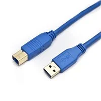 Интерфейсный кабель SHIP US001-1.5B, A-B, Hi-Speed USB 3.0, Голубой, Блистер, Контакты с золотым напылением, 1.5 м