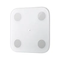 Умные весы Xiaomi Mi Smart Scale 2: высокоточный датчик из марганцевой стали (шаг 50 г), LED-дисплей, закаленное стекло, Bluetooth 5.0, расчет BMI и тест на баланс, до 16 пользователей, белый [NUN4056GL]