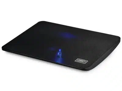 Охлаждающая подставка для ноутбука Deepcool WIND PAL MINI DP-N114L-WDMI, 15.6", Вентилятор 14см LED, 1000±10%RPM, Сквозной USB 2.0, 21,6дБл, Габариты 340х250х25мм, Чёрный