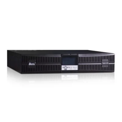 Источник бесперебойного питания SVC RT-1KL-LCD, Мощность 1000ВА/900Вт, Стоечный 19'' 2U, RT-серия, On-Line, LED\Tel.line\RS-232, USB SMART, Диапазон работы AVR: 110-288В, Бат.: 12В/7Aч*3шт., Вентилятор: 8cм*1шт., 2 вых., Чёрный