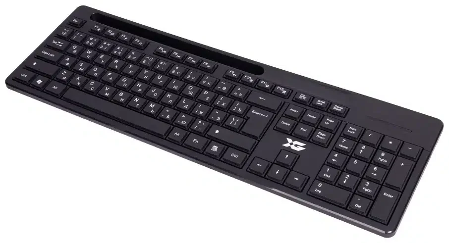 Клавиатура XG XK-220OGB, Ультра-тонкая, Беспроводная 2.4ГГц, Кол-во стандартных клавиш 104, Анг/Рус/Каз, Черный
