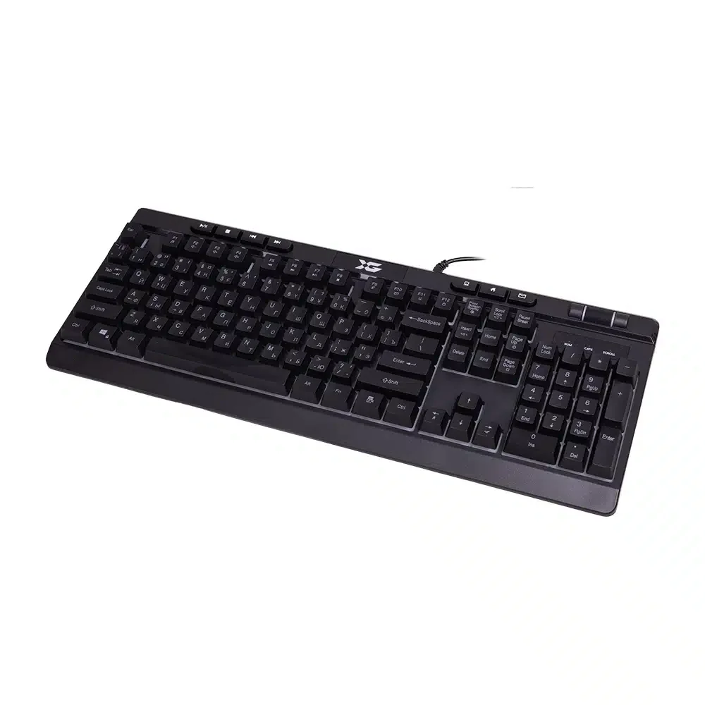Клавиатура XG Steel Shadow, Игровая, USB, Кол-во стандартных клавиш 104, RGB, Длина кабеля 1,5 метра, Анг/Рус, Чёрный