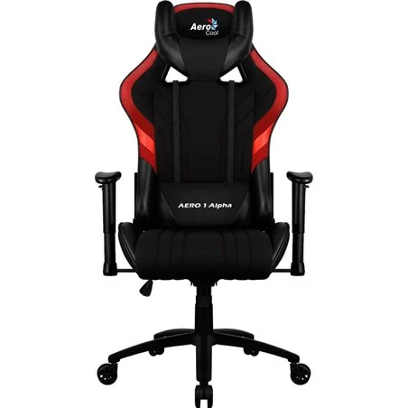 Gaming Chair AEROCOOL AC120 AIR BLACK&RED 2D Armrest 65mm wheels PVC Leather