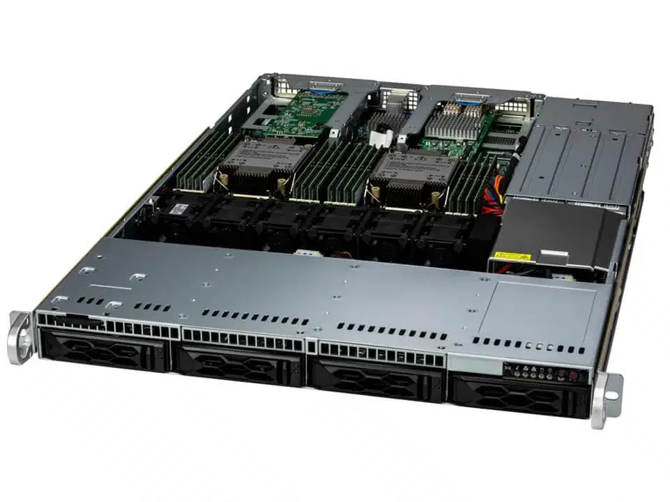 Суперсервер (промышленный компьютер) Supermicro SYS-611C-TN4R 1236, Xeon Gold 6526Y, 1x32GB DDR5-5600 ECC RDIMM, 1x480GB NVMe PCIe 4.0 SSD M.2, 2x860W