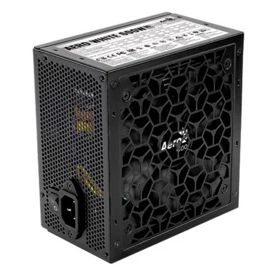 Блок питания Aerocool AERO WHITE 500W, 500W, ATX, APFC, 20+4pin, 4+4pin, 5*Sata, 3*Molex, 2*PCI-E 6+2pin, Вентилятор 12см, Кабель питания, Чёрный