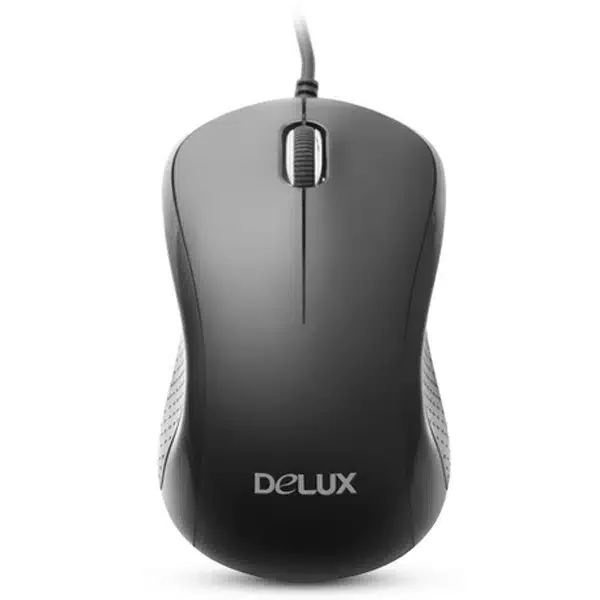 Компьютерная мышь Delux DLM-391OUB, 3D, Оптическая, 1000dpi, USB, Длина кабеля 1,6 метра, Размер: 111,6*61,95*39мм., Чёрный