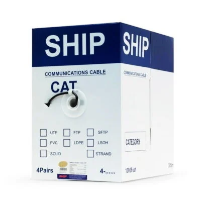 Кабель сетевой SHIP D106, Cat.5e, UTP, 30В, 4x2x1/0.51мм, PE, 305 м/б (Влагостойкий, Для наружных работ)