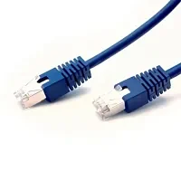 Патч Корд SHIP S4025BL1000-P, Cat.5e, FTP, LSZH, RJ-45, 10 м, Синий, Экранированный, Пол. пакет