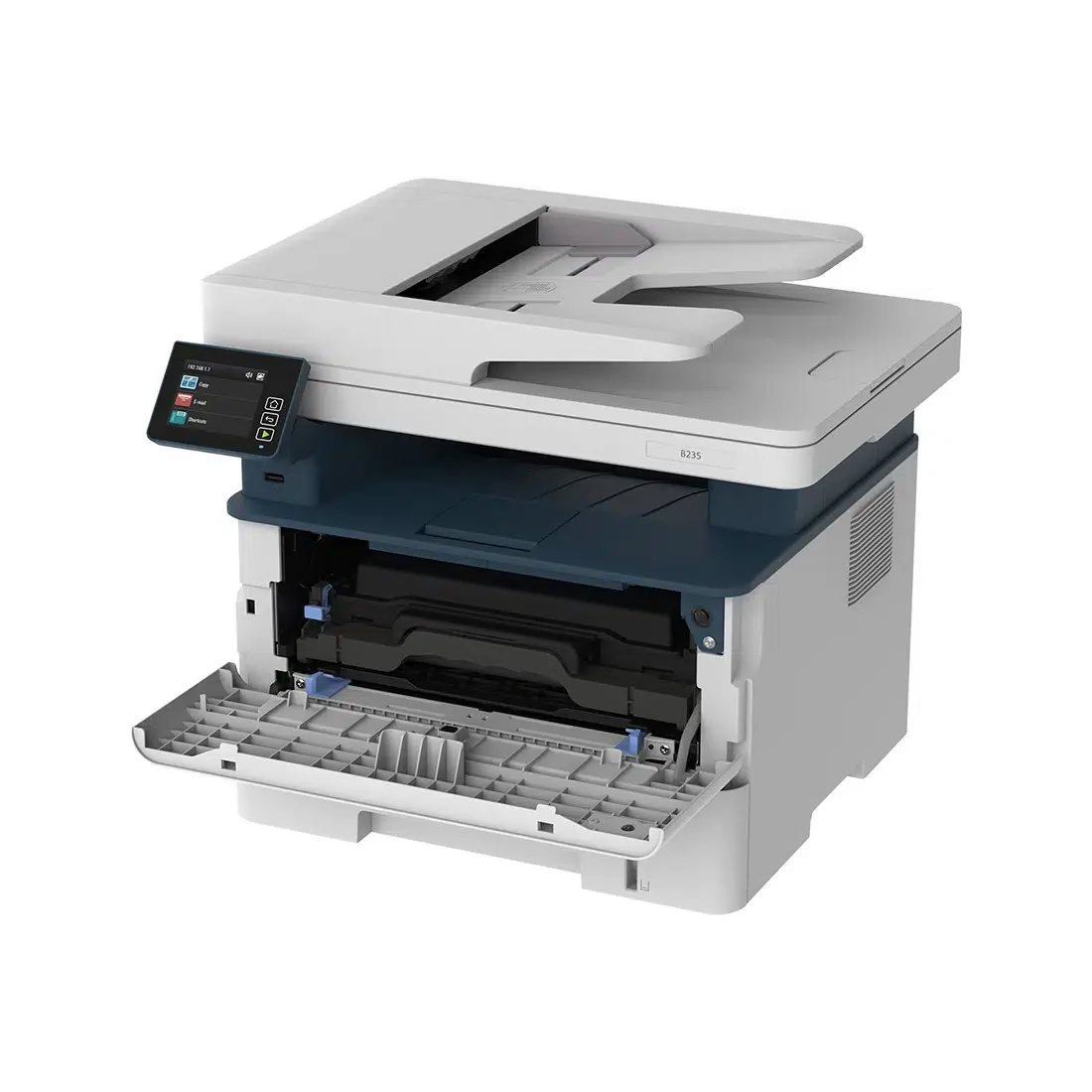 Монохромное МФУ Xerox B235DNI, A4, Лазерное, 34 стр/мин, C/P/S/F, Нагрузка (max) 30K в месяц, 250+1 стр. - емкость лотков подачи, Двухъядерный 1.0 GHz, 512МБ, PCL 5/6, PostScript 3, USB 2.0, Gigabit Ethetnet, Duplex, ADF, Wi-Fi, Fax