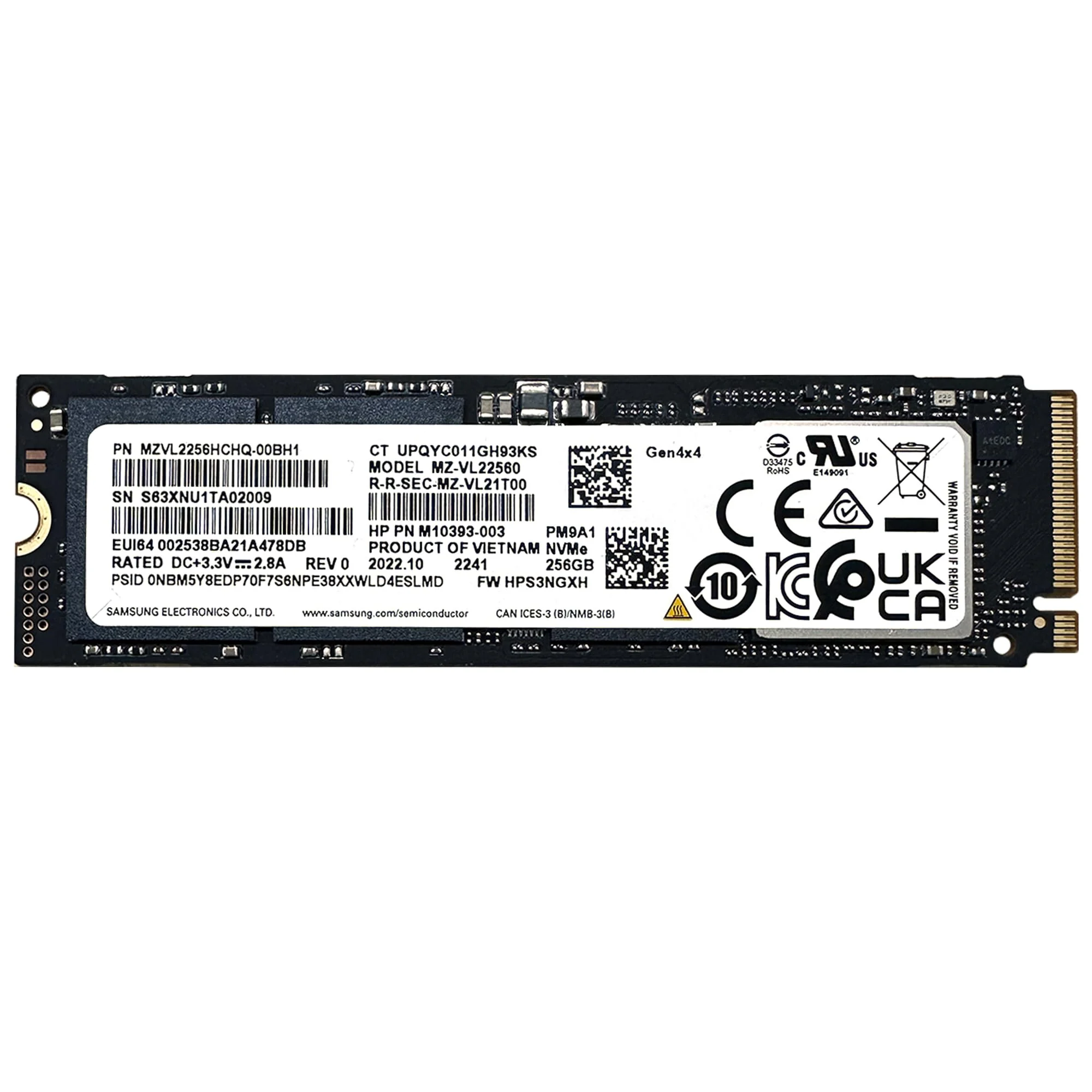 Samsung PM991 512GB PCIe NVMe Gen3x4, M.2 2280, Read/Write 3100/1300MB/s, IOPS 4K Read/Write 240K/300K [MZVLQ512HALU-00BH1] OEM