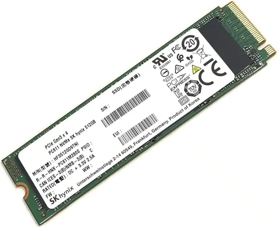 SK hynix 512GB PCIe NVMe Gen4x4, M.2 2280, Read/Write up to 5600/3400MB/s, [HFS512GEJ9X162N GL] OEM